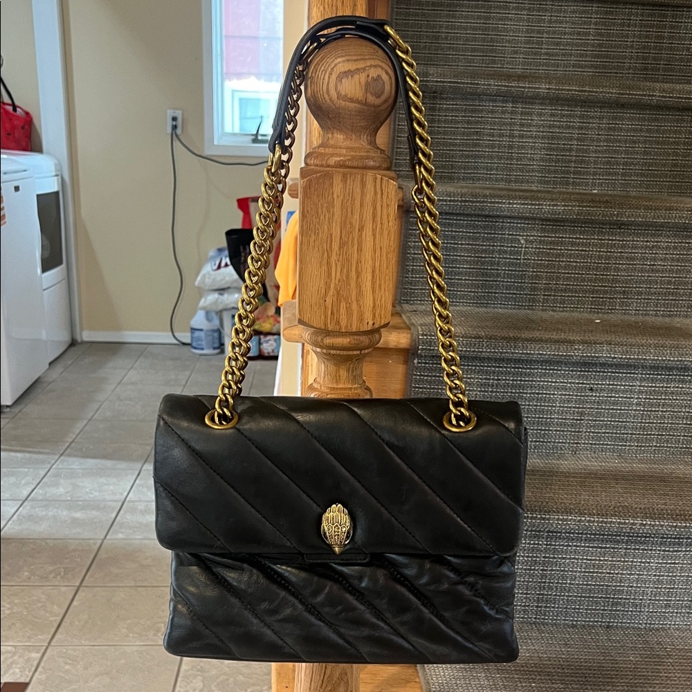 Kurt Geiger Black Quilted Crossbody Bag